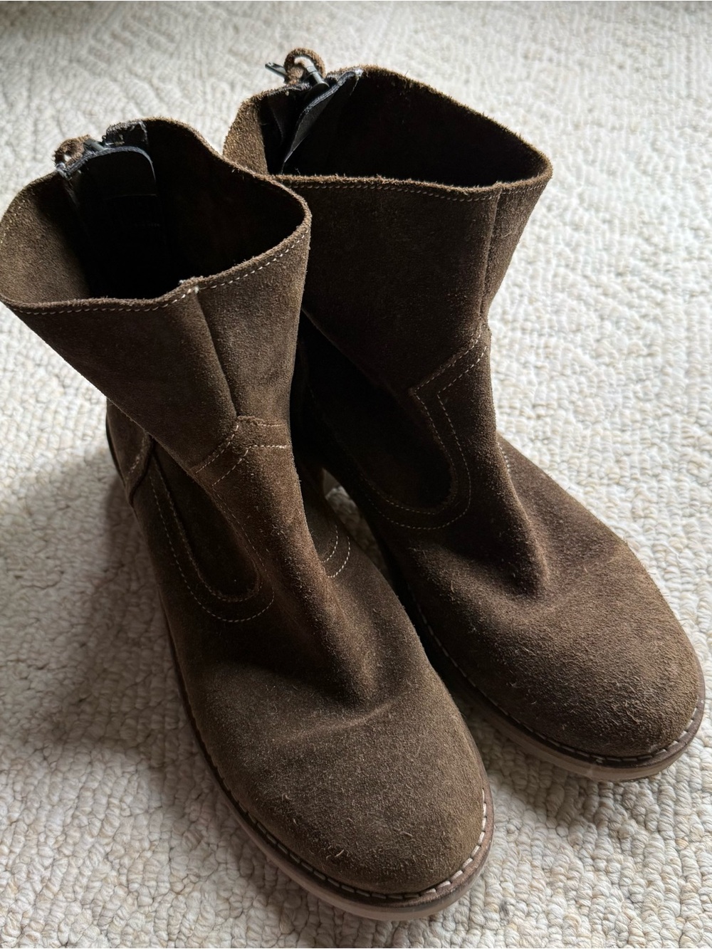 Cruza Tendencia Made in Portugal “Mila” Brown Suede Ankle Boots sz 8